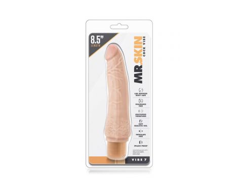 Wibrator realistyczny Dr Skin Cock Vibe 7 Blush PVC 5 4 cm