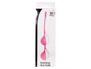 Kulki silikonowe NS Novelties Teardrop Duo Balls różowe 20 cm