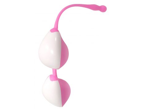 Kulki silikonowe NS Novelties Teardrop Duo Balls różowe 20 cm - 2