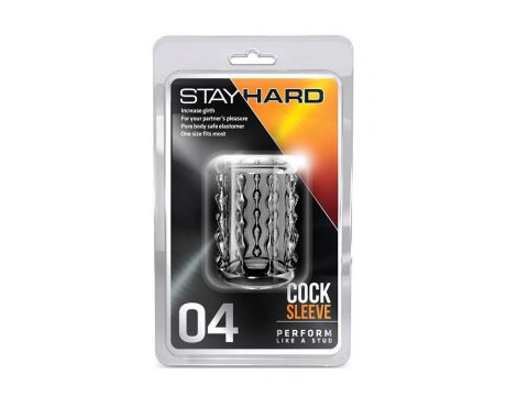 Nakładka na penisa Stay Hard TPE przezroczysta Blush