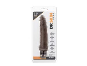 Realistyczny wibrator Dr Skin Cock Vibe czekoladowy 7 cali