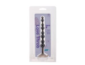 Pręt analny Love Throb NMC czarny miękki PVC z przyssawką ø4cm