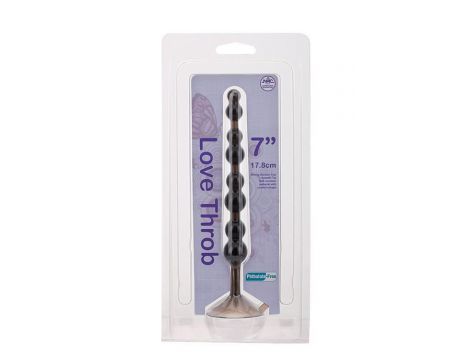 Pręt analny Love Throb NMC czarny miękki PVC z przyssawką ø4cm