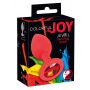 Korek analny Colorful Joy czerwony z klejnotem 7 cm - 3