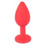 Korek analny Colorful Joy czerwony z klejnotem 7 cm - 7