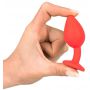 Korek analny Colorful Joy czerwony z klejnotem 7 cm - 10
