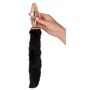 Szklany korek analny z czarnym ogonem You2Toys złoty 12 cm - 9