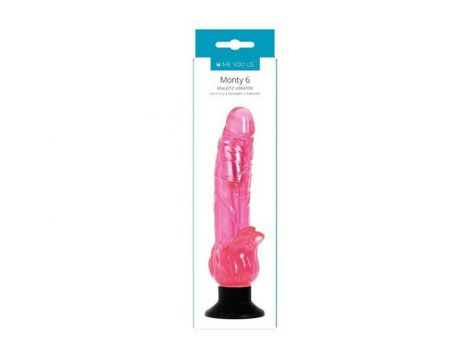 Wibrator żelowy realistyczny Me You Us Mounty 6 różowy 21 cm - 2