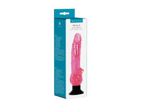 Wibrator żelowy realistyczny Me You Us Mounty 6 różowy 21 cm - 3