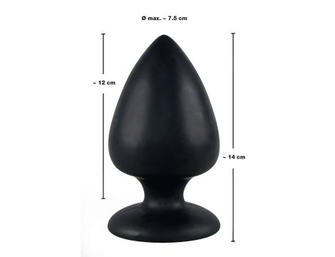 Korek analny Black Velvets silikonowy duży z przyssawką 14 cm - 6