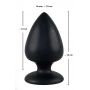 Korek analny Black Velvets silikonowy duży z przyssawką 14 cm - 8