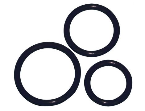 Zestaw 3 silikonowych pierścieni erekcyjnych You2Toys czarnych - 4