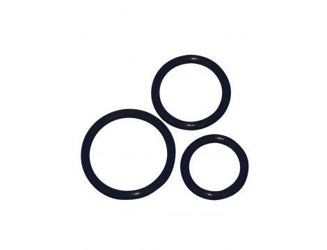 Zestaw 3 silikonowych pierścieni erekcyjnych You2Toys czarnych - 5