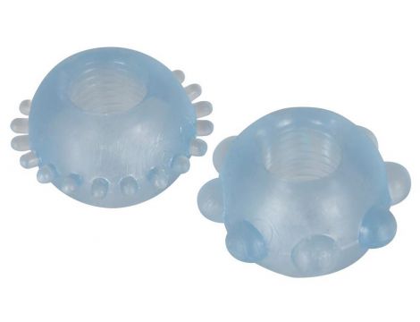 Zestaw 2 pierścieni erekcyjnych You2Toys przezroczysty niebieski z nubami - 3