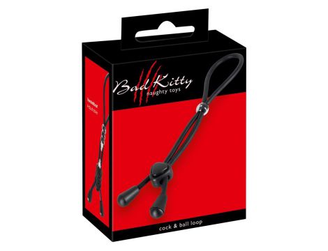 Pierścień erekcyjny Bad Kitty czarny silikon 38 cm - 2