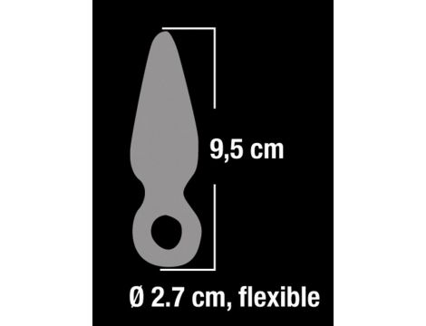 Korek analny transparentny z pętlą na palec You2Toys 9,5 cm - 8