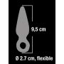 Korek analny transparentny z pętlą na palec You2Toys 9,5 cm - 9