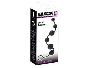 Łańcuch kulkowy analny Black Velvets silikonowy czarny 40 cm