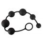 Łańcuch kulkowy analny Black Velvets silikonowy czarny 40 cm - 4
