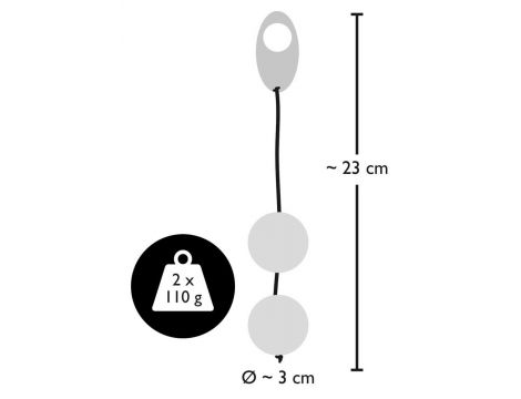 Stalowe kulki miłości Bad Kitty srebrne 23 cm - 6