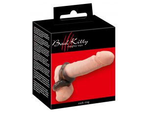 Trio elastycznych pierścieni erekcyjnych Bad Kitty przezroczyste z rowkami