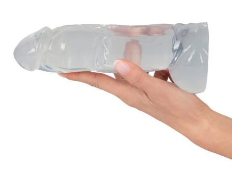 Dildo żelowe Crystal przezroczyste 23 cm średnica 5 cm - 9