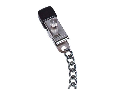 Klipsy na sutki z łańcuchem Fetish Collection 30 cm metalowe - 6
