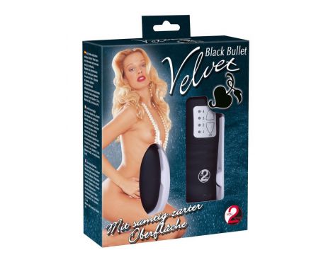 Wibrujące jajko aksamitne You2Toys czarne 6 cm