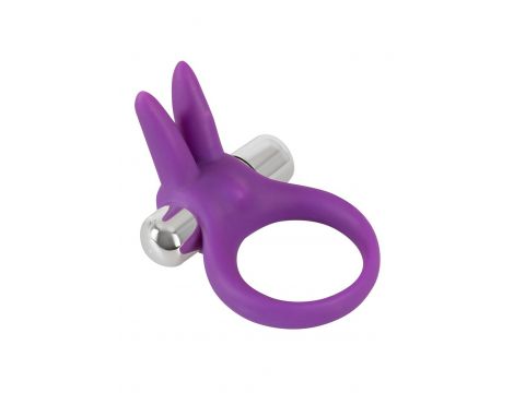 Pierścień wibrujący Sweet Smile z uszami króliczymi fioletowy 6,5 cm - 3