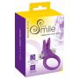 Pierścień wibrujący Sweet Smile z uszami króliczymi fioletowy 6,5 cm - 3