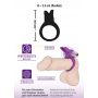 Pierścień wibrujący Sweet Smile z uszami króliczymi fioletowy 6,5 cm - 10