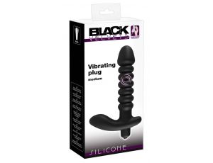 Wibrator analny silikonowy Black Velvets czarny 17 cm