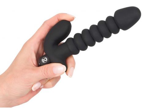Wibrator analny silikonowy Black Velvets czarny 17 cm - 7