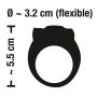 Wibrujący pierścień erekcyjny Sweet Smile silikonowy czarny 3,2 cm - 11
