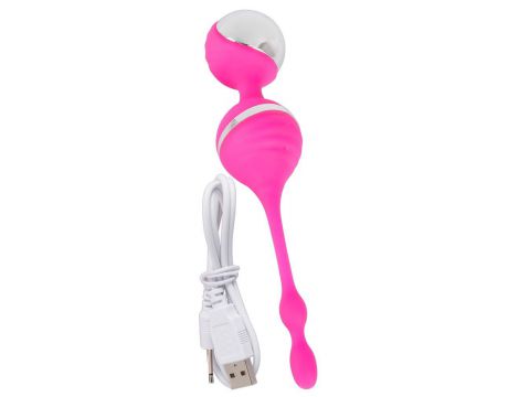 Kulki wibracyjne Sweet Smile różowe USB 18 cm - 8