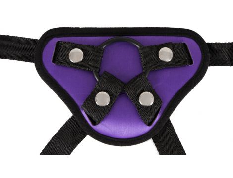 Uprząż do strap on You2Toys z trzema pierścieniami fioletowo czarna - 7