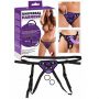 Uprząż do strap on You2Toys z trzema pierścieniami fioletowo czarna - 2
