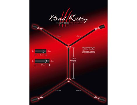 Zestaw do zniewolenia łóżka Bad Kitty 145 cm - 9