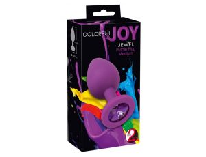 Korek analny Colorful Joy Jewel fioletowy 8 cm