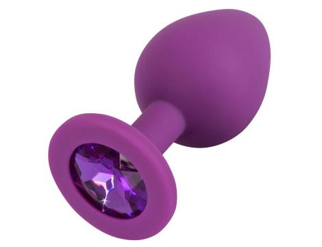 Korek analny Colorful Joy Jewel fioletowy 8 cm - 3