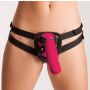 Uprząż strapon z obrączkami 4 5 6 cm You2Toys PU czarna - 11