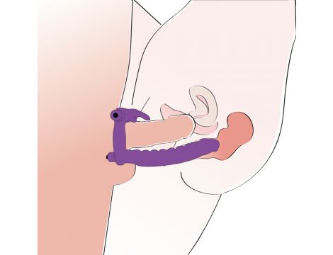 Pierścień wibrujący You2Toys silikonowy fioletowy 17 cm - 10