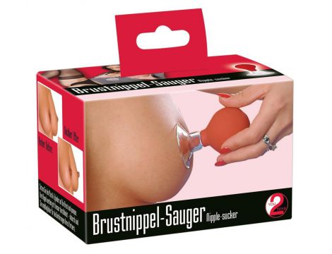 Pompka ssąca na sutki You2Toys czerwono przezroczysta 5 5 cm