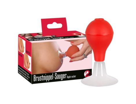 Pompka ssąca na sutki You2Toys czerwono przezroczysta 5 5 cm - 8