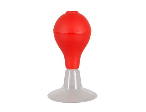 Pompka ssąca na sutki You2Toys czerwono przezroczysta 5 5 cm - 2