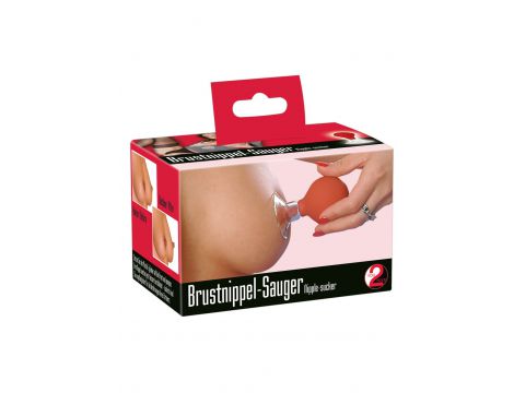 Pompka ssąca na sutki You2Toys czerwono przezroczysta 5 5 cm - 4
