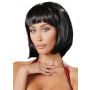 Peruka bob czarna Cottelli z grzywką 28 cm - 5