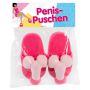 Różowe pluszowe kapcie z penisem - 3