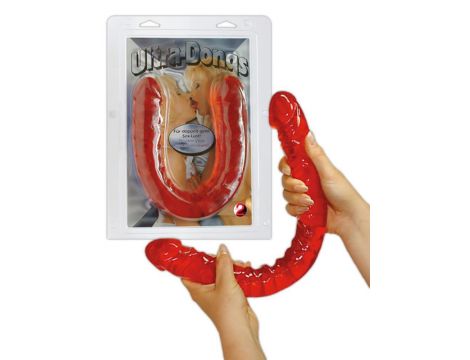 Podwójne dildo TPE You2Toys Ultra Dong czerwone 43 cm - 8