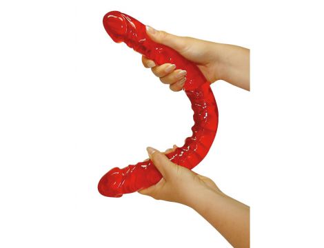 Podwójne dildo TPE You2Toys Ultra Dong czerwone 43 cm - 6